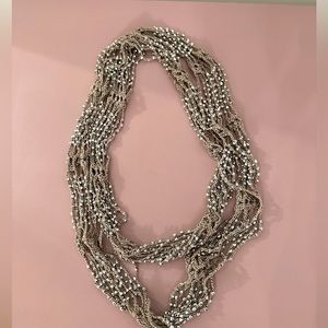Gorgeous silky and beaded necklace wrap